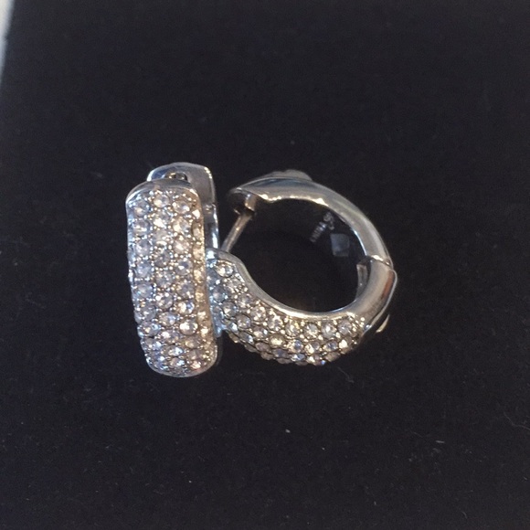 fake diamond hoop earrings